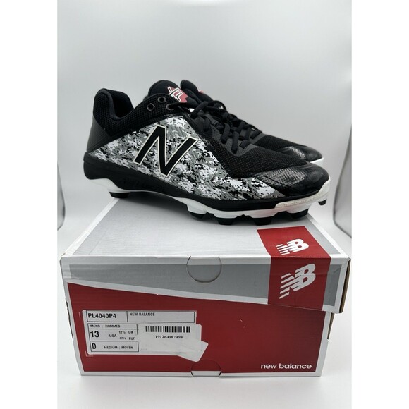NEW New Balance black camo Men's 4040 V4 Baseball Shoe Cleats size 13 EUR 47.5